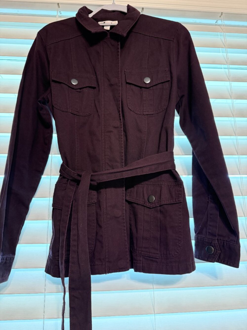 Westport 1962 Belted Eggplant Purple Jacket - Small